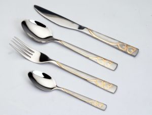 Blossom Premium Jewel 24 Pc Cutlery set with stand- Elegante