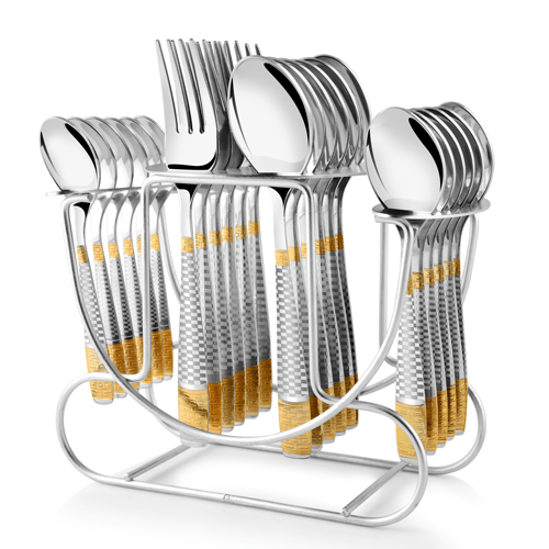 Annkky 16 Piece Cutlery Set for 4 Stainless Steel Cutlery Flatware Set 