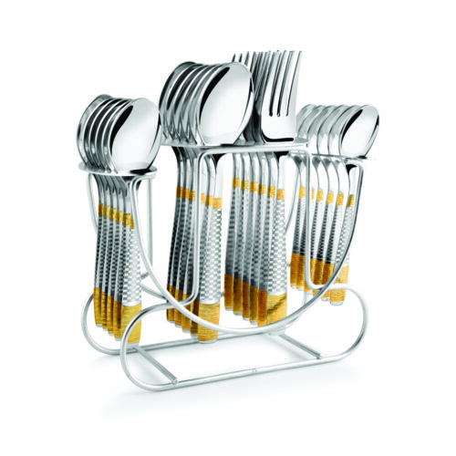 24 Pcs Blossom Ornate Spoon Cut