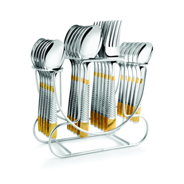 24 Pcs Blossom Ornate Spoon Cut