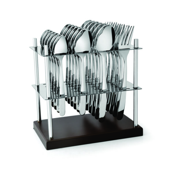24 Pcs Oliver Steel With Spoon Cutlery Stand
